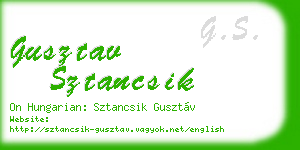 gusztav sztancsik business card